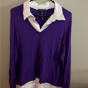 Lauren Ralph Lauren Layered Sweater -3X
